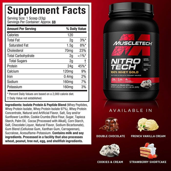 ⁦NitroTech 100% Whey Gold⁩ - الصورة ⁦2⁩