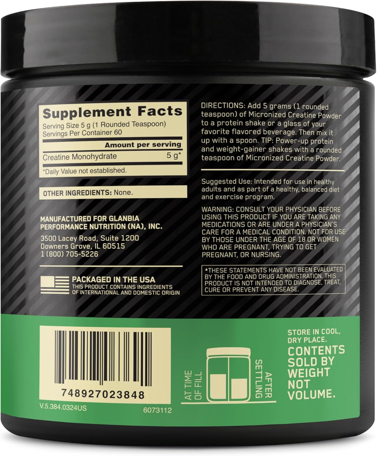 Optimum Nutrition Micronized Creatine Powder كرياتين Optimum Nutrition